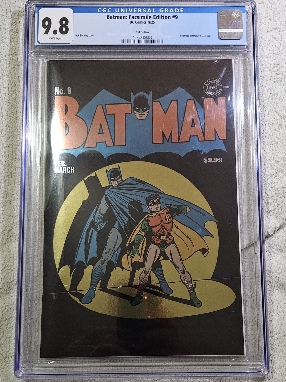 GRADED 9.8 BATMAN #9 8/2025 foil Edition DC COMICS CLD